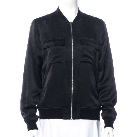 EQUIPMENT SILK STUNNING BOMBER JACKET/SHIRT - Picture 3 of 5